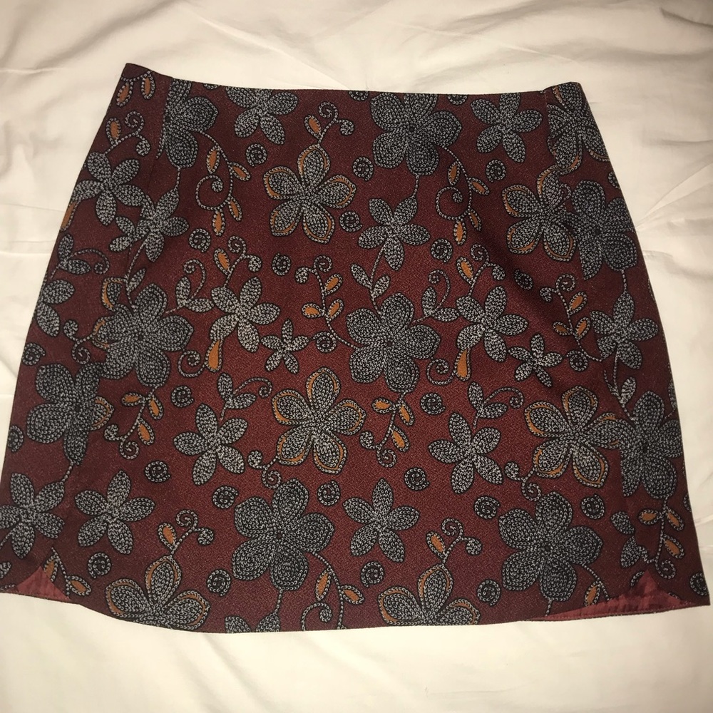 Lush Print A-Line Miniskirt